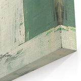 Layered Green Tones Abstract Art - Earthy Modern Canvas Print