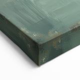 Layered Green Tones Abstract Art - Earthy Modern Canvas Print