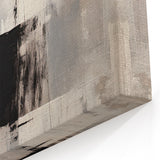 Red Bold Color Block Abstract Art - Black and Gray Modern Canvas