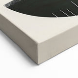 Stacked Earthy Shapes Art - Orange and Black Minimalist Canvas Print