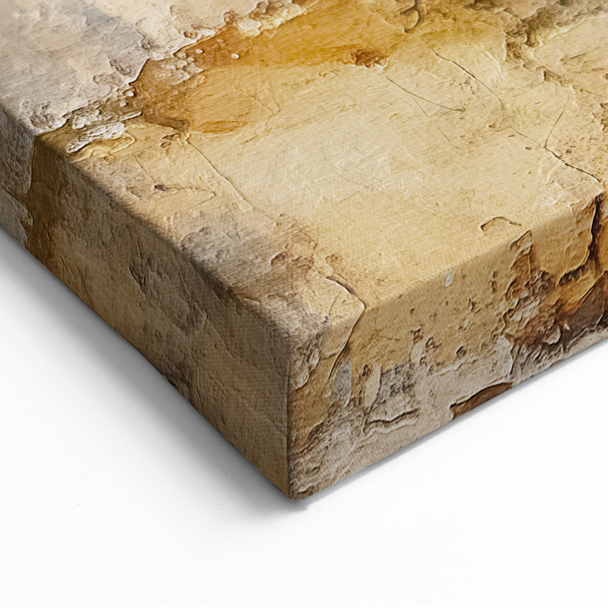 Rustic Archway Abstract Architecture Canvas - Beige and Teal Wall Art