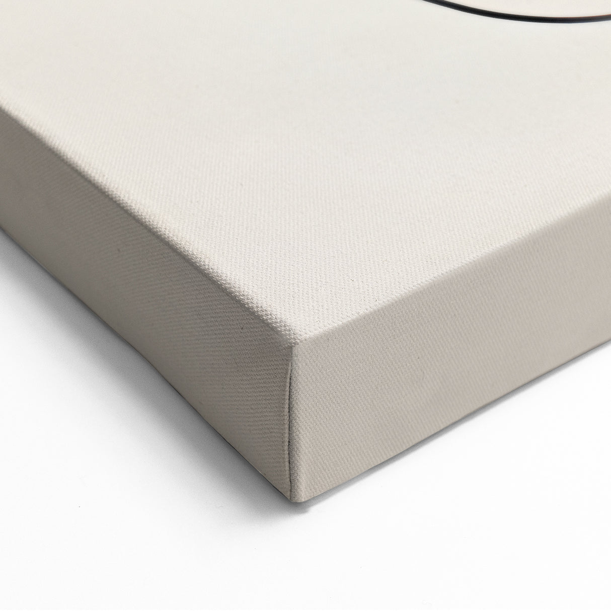 Abstract Minimalist Circle Art - Black and Gray Geometric Canvas Print