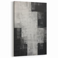 Monochrome Texture Composition - Minimalist Black and White Wall Art