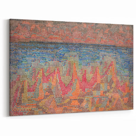 Mosaic Seascape Modern Wall Art - Abstract Coastal Decor Print