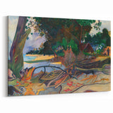 Tropical Landscape Wall Art - Modern Decor with Hibiscus Tree Scene