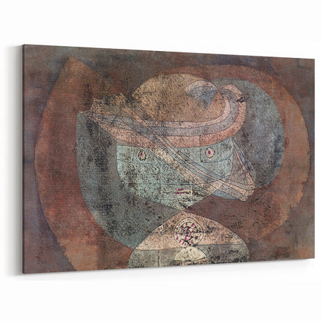 Abstract Child Portrait - Modern Wall Art with Earthy Tones and Texture