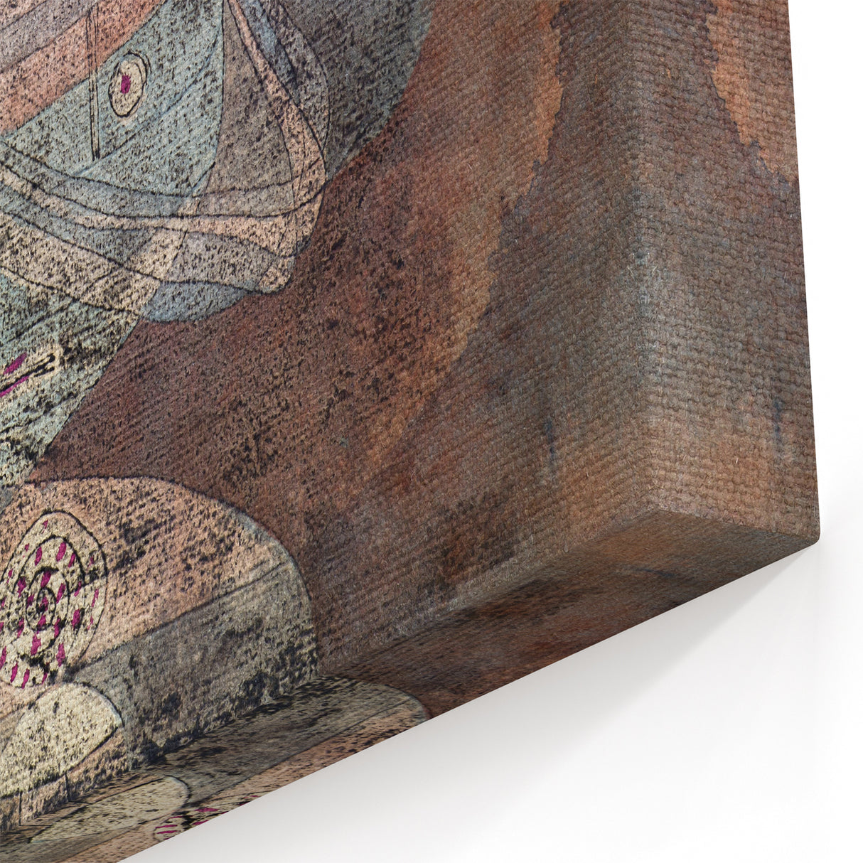 Abstract Child Portrait - Modern Wall Art with Earthy Tones and Texture