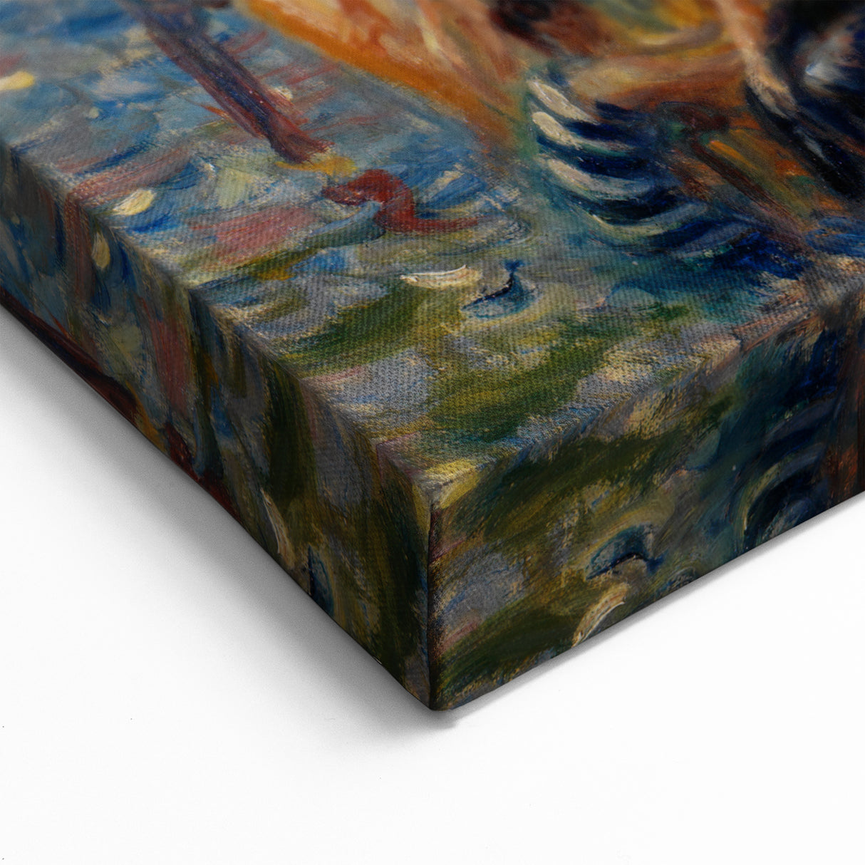Impressionist Beach Scene - Modern Wall Art of Lively Seaside Day