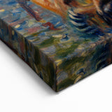 Impressionist Beach Scene - Modern Wall Art of Lively Seaside Day