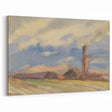Countryside Landscape - Modern Wall Art of Fields and Village Scene