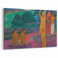 Bold Tribal Scene - Modern Wall Art Inspired by Polynesian Landscape