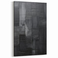 Textured Black and Gray Minimalist Art - Modern Abstract Oil Painting