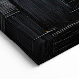 Textured Black and Gray Minimalist Art - Modern Abstract Oil Painting