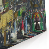 Vintage New York City Scene - Modern Wall Art of Urban Winter Street
