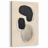 Minimalist Black and Gray Abstract Art - Modern Geometric Wall Decor