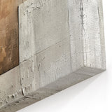 Textured Beige and Brown Abstract Oil Painting - Minimalist Wall Decor
