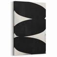 Bold Black and White Abstract Oil Painting - Minimalist Modern Wall Art