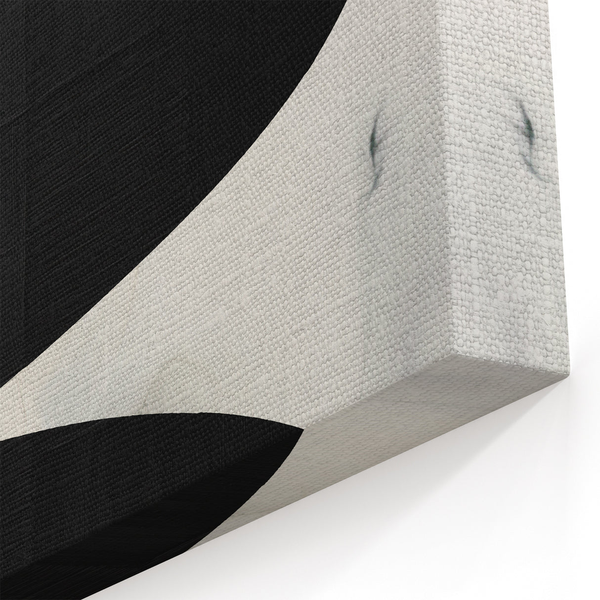 Bold Black and White Abstract Oil Painting - Minimalist Modern Wall Art