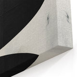 Bold Black and White Abstract Oil Painting - Minimalist Modern Wall Art