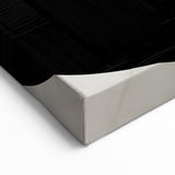 Bold Black and White Abstract Oil Painting - Minimalist Modern Wall Art