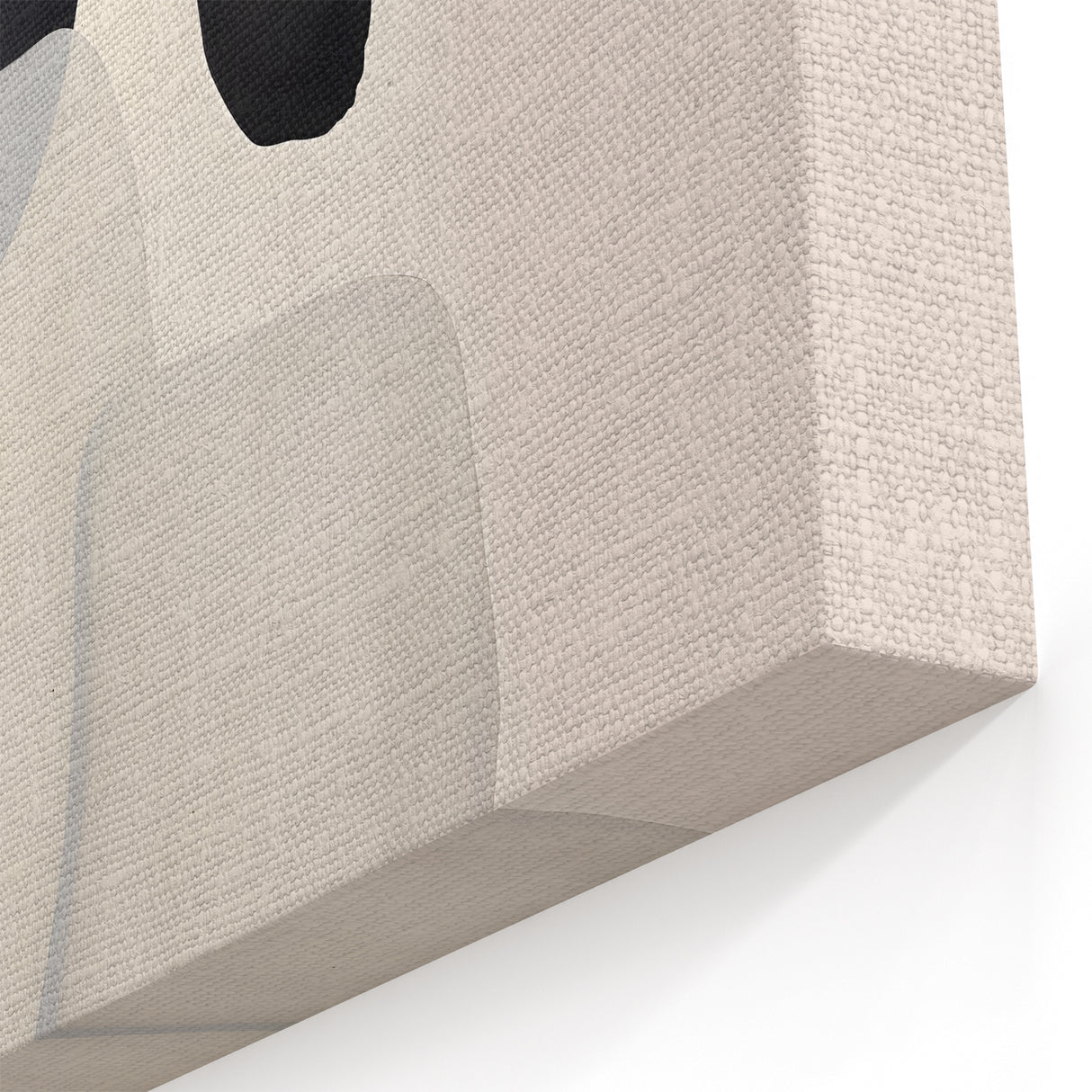 Minimalist Black and Beige Abstract Art - Modern Geometric Illustration