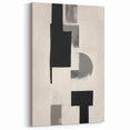 Minimalist Black and Gray Geometric Art - Modern Abstract Wall Decor