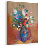 Vibrant Floral Bouquet - Modern Wall Art of Colorful Flower Arrangement