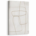 Minimalist Line Art in Beige and White - Modern Abstract Wall Decor