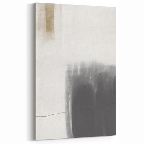 Minimalist Gray and White Abstract Art - Subtle Modern Wall Decor