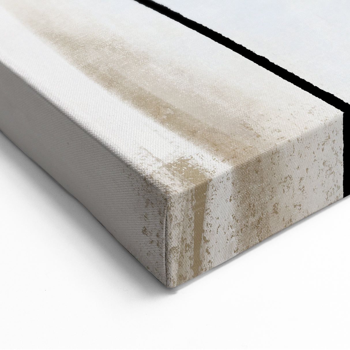 Minimalist Line Art Portrait - Abstract Figure in Beige and White Tones