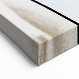 Minimalist Line Art Portrait - Abstract Figure in Beige and White Tones