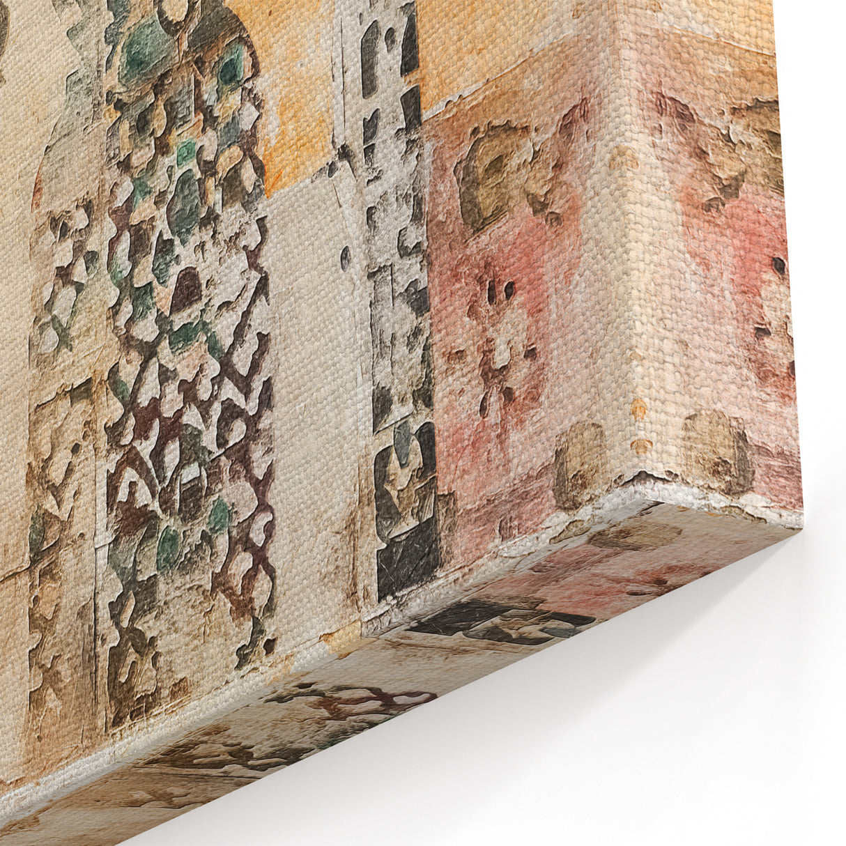 Geometric Abstract Architecture Art on Canvas – Urban Chic Wall Decor