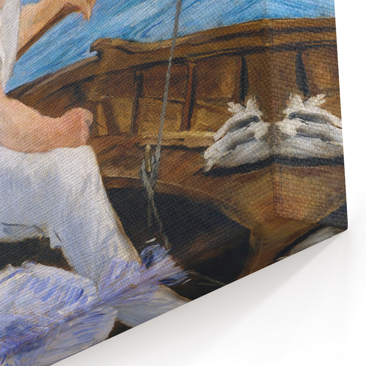Impressionist Wall Art - Manet's Boating Scene, Elegant Framed Print