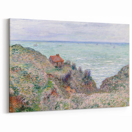 Impressionist Coastal Wall Art - Monet's Cabin by the Sea, Framed Print