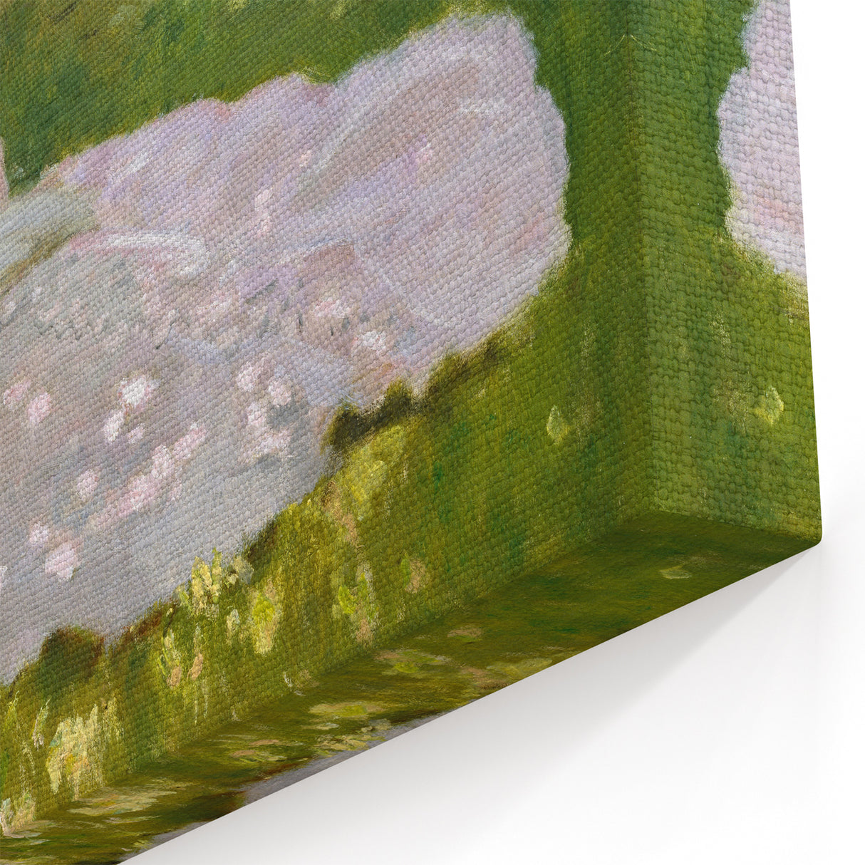 Impressionist Garden Scene - Monet's Springtime, Elegant Framed Print