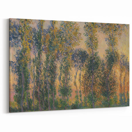 Impressionist Sunrise - Monet's Poplars at Giverny, Elegant Framed Print