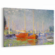 Impressionist Harbor Scene - Monet's Red Boats at Argenteuil, Print