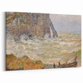 Impressionist Seascape - Monet's Stormy Sea in Étretat, Framed Print