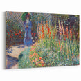 Claude Monet's Rounded Flower Bed - Impressionist Garden Wall Art Print