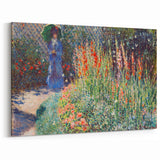 Claude Monet's Rounded Flower Bed - Impressionist Garden Wall Art Print