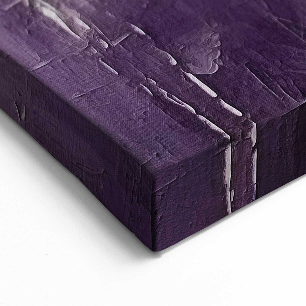 Elegant Strokes and Lines Abstract Art on Canvas – Modern Purple and Gold