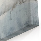 Minimalist Strokes and Lines Abstract Art – Light Gray and Blue Canvas