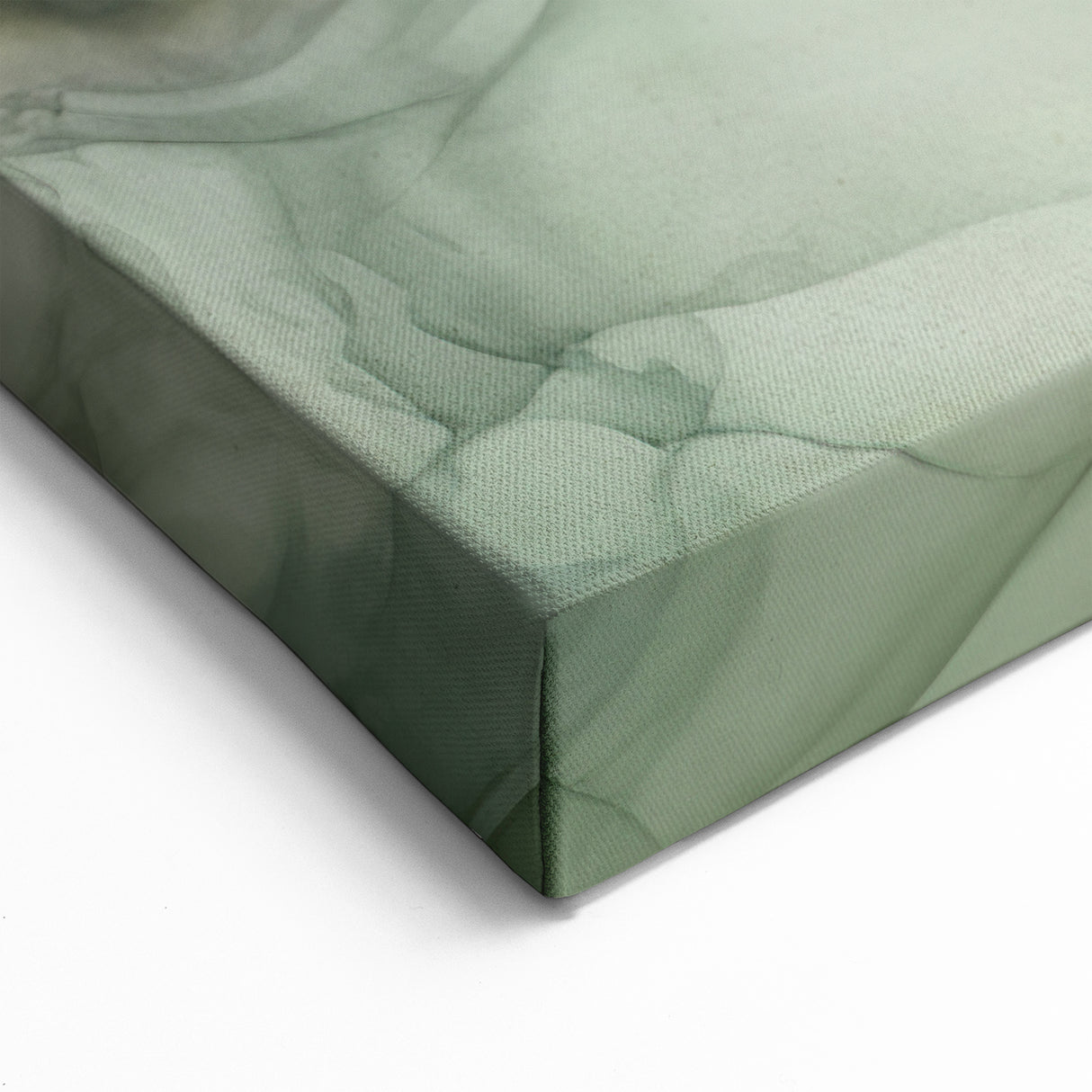 Nature-Inspired Abstract Strokes Art – Green and Yellow Canvas Print