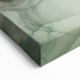 Nature-Inspired Abstract Strokes Art – Green and Yellow Canvas Print