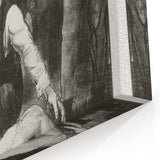 Realism Art Print of a Boxing Scene - Intense Moment in the Ring