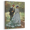 Claude Monet's Bazille and Camille - Impressionist Outdoor Scene Art