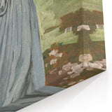 Claude Monet's Bazille and Camille - Impressionist Outdoor Scene Art