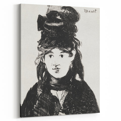 Édouard Manet's Berthe Morisot (In Black) - Impressionist Portrait Print