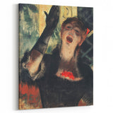 Edgar Degas' Café Singer - Expressive Impressionist Portrait Art Print