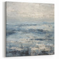 Ocean-Inspired Abstract Strokes Art – Blue and Gray Canvas Print